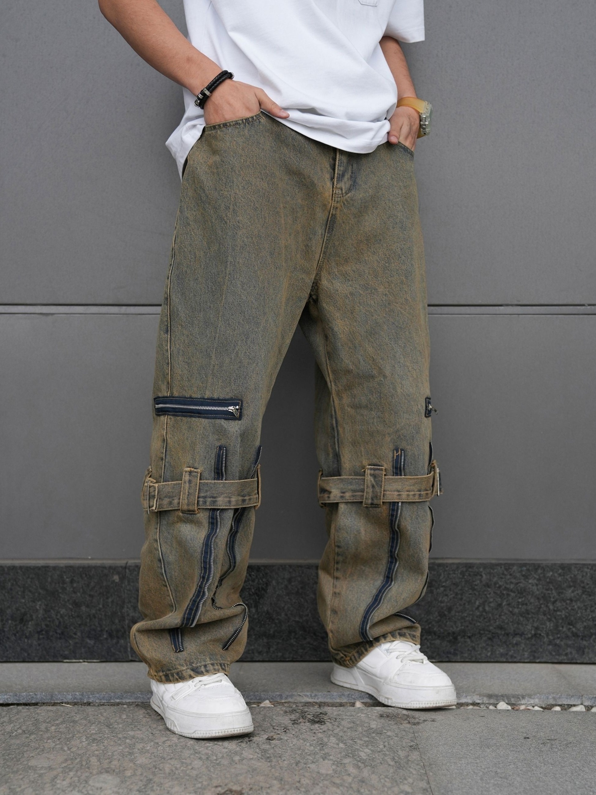 sz mens jeans baggy jeans mens y2k - Temu South Africa