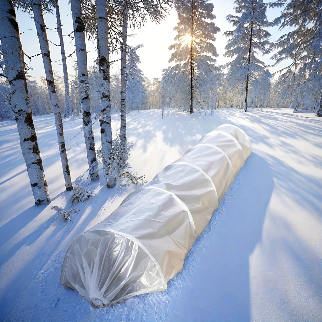 

White Mini Greenhouse Tunnel Kit For Outdoor Gardens & Elevated Beds - Winter Strawberry Planting