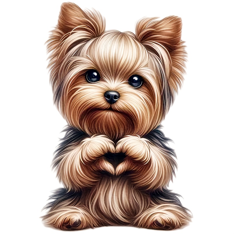 

Autocollant 3D en PVC Yorkshire Terrier, autocollant étanche pour voiture/moto/camion/ordinateur portable, aux rayures, de compagnie pour /toilettes/décoration murale