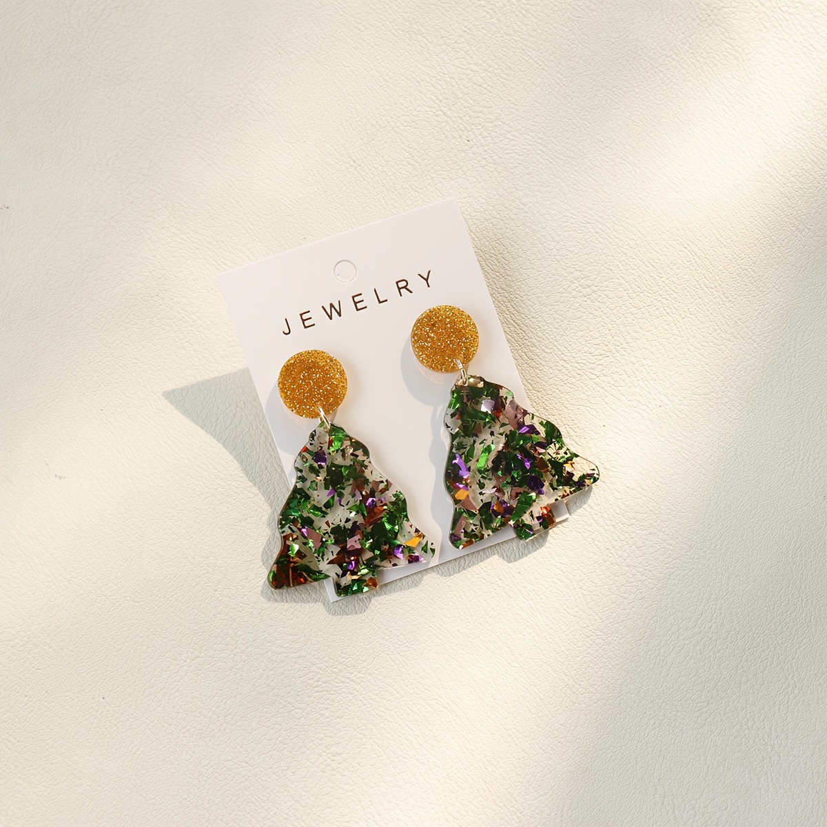 Cute Christmas Tree Snowman Doodle Acrylic Drop Earrings