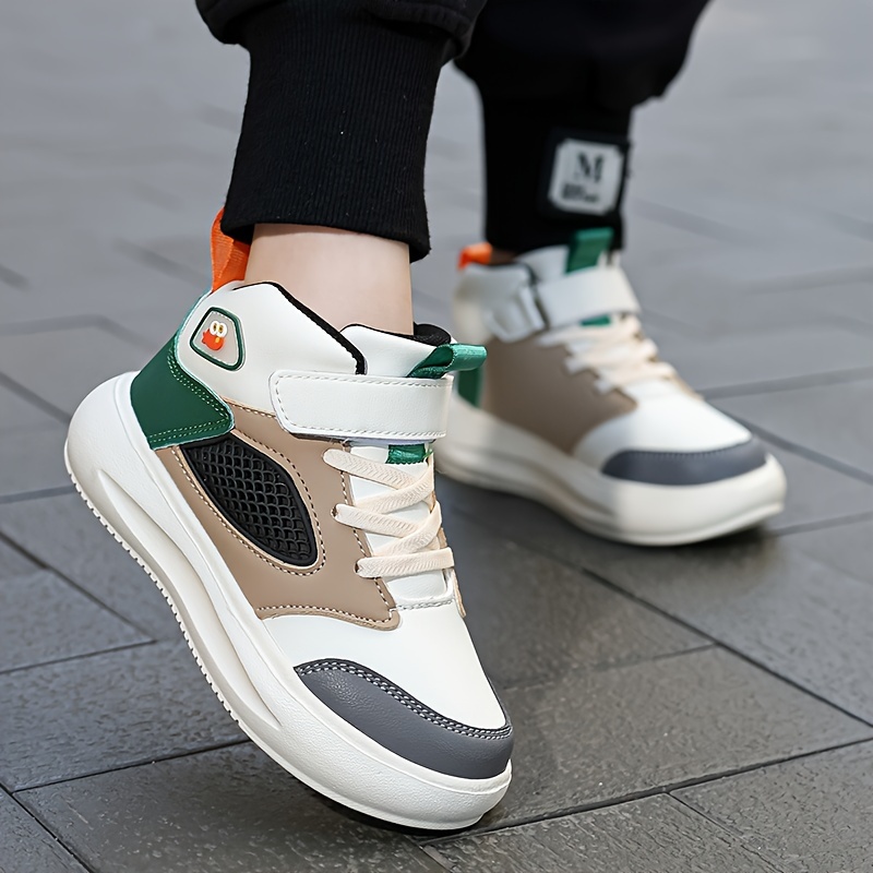 Zapatillas Altas Casuales para Niños, Calzado Atlético Transpirable para Actividades al Aire Libre y Uso Urbano