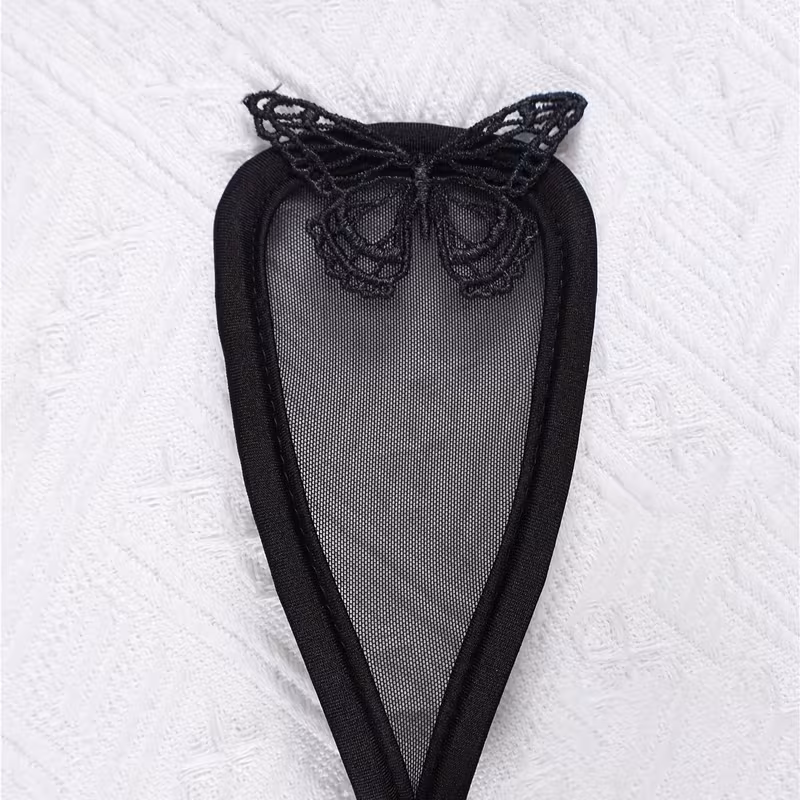 invisible low panties with stretchy thong underwear for women plus size black with white accents comfortable breathable c everyday underwear design stretchy Product details 5