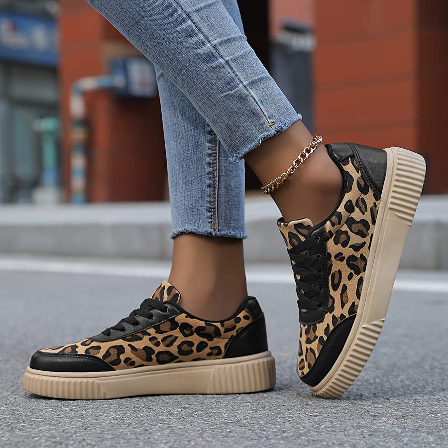 leopard print fashion sneakers lightweight running athletic Temu