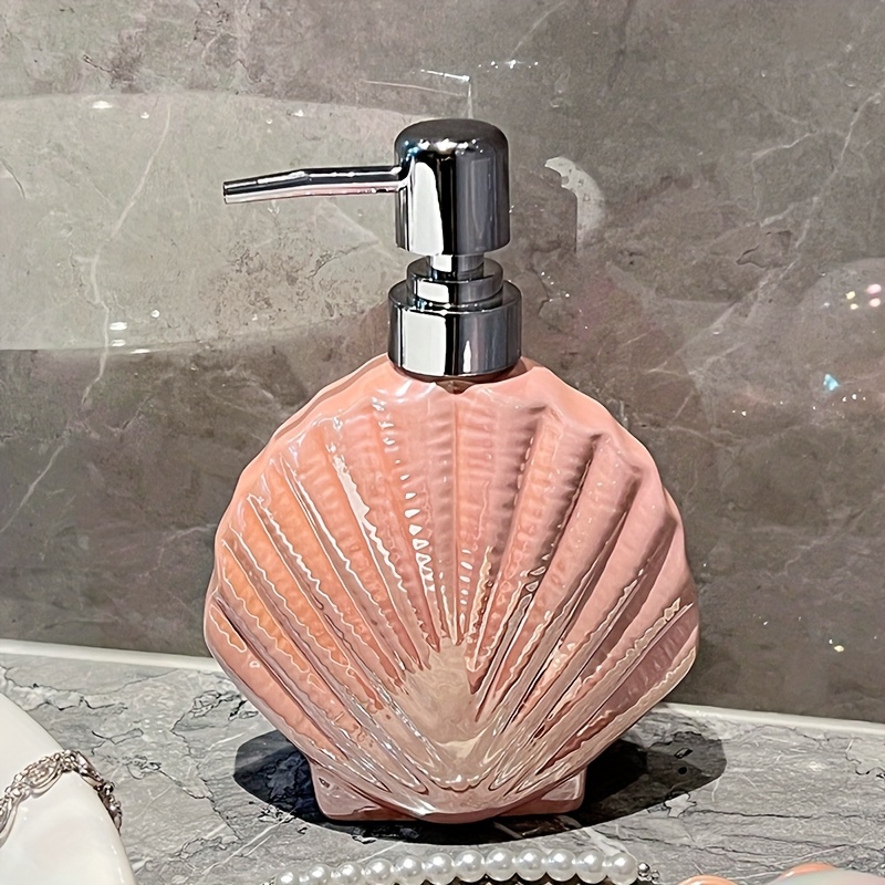 Image of The Ins Creative Pearlescent Glossy Shell Ceramic Lotion Bottle Combines Practicality And Aesthetic . Suitable For The Kitchen And Bathroom And Is A Great Daily Home Item