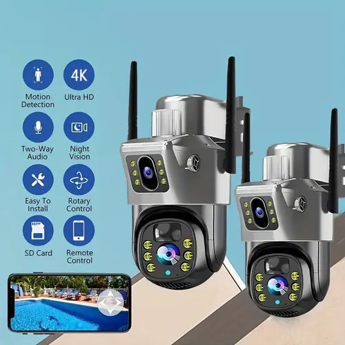 4k 8 megapixel wireless dome surveillance camera solar powered surveillance indoor night two way audio wi fi wall mount surveillance two way audio smart home surveillance camera mobile remote apps view anywhere nice surveillance for outdoor use supports