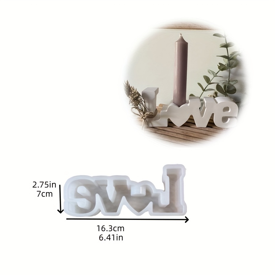 E-shop DIY-Tonform, Liebes-Kerzenhalter-Dekorationsform, -Tisch, Tropfkleber-Gips-Blumenarrangement-Silikonform