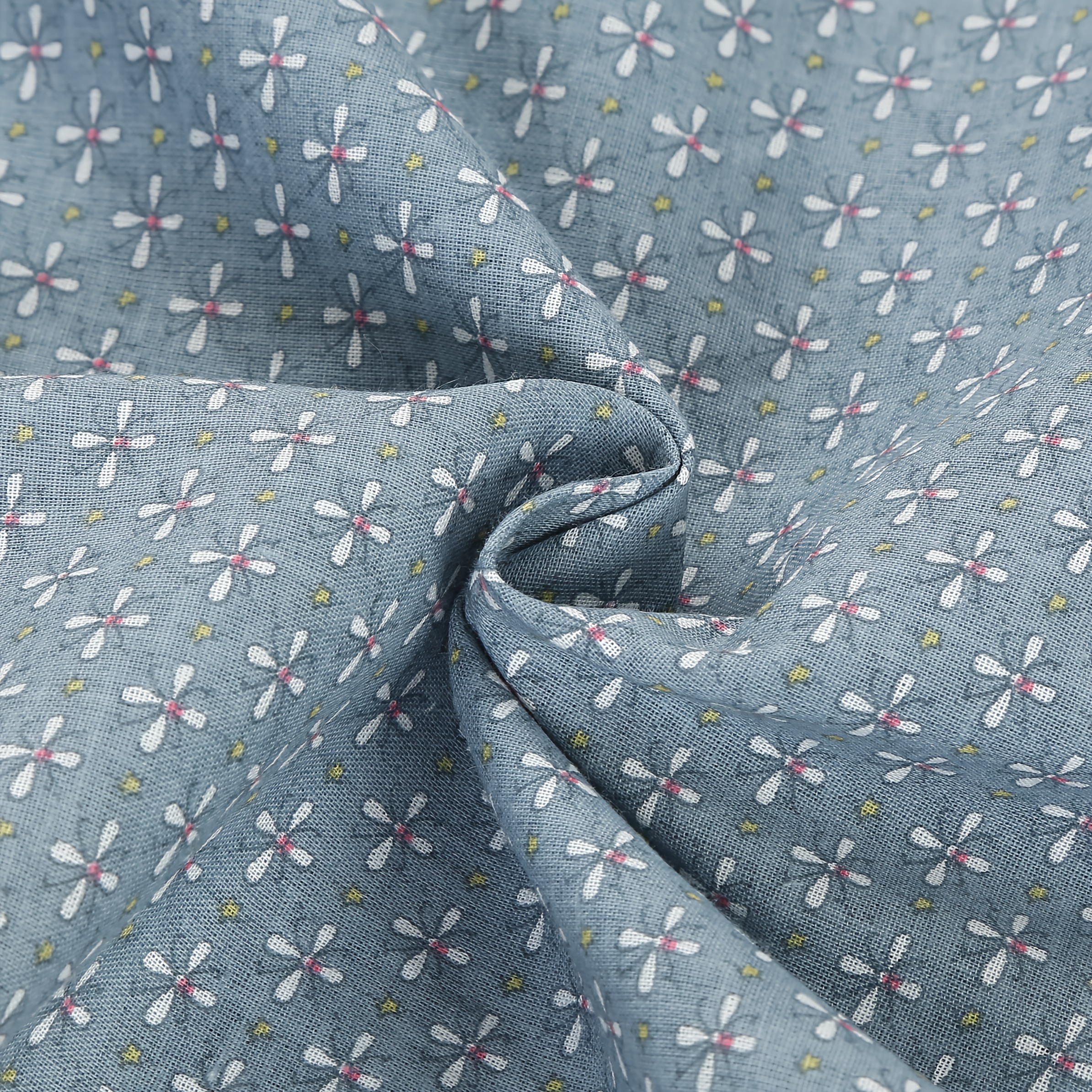 Image of 1pc, Fresh Pastoral Floral Series Fabric, Floral Printed Sewing Cloth Decorative Fabric, Pre-cut Fabric, Bedding Curtains Pillowcases Handcraft Cloth And Craft Additions