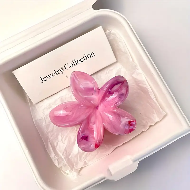 12pcs elegant floral hair clips for women marbled pastel flower hairpins plastic hair accessories for valentine s day gifts casual formal events 14 Product details 7