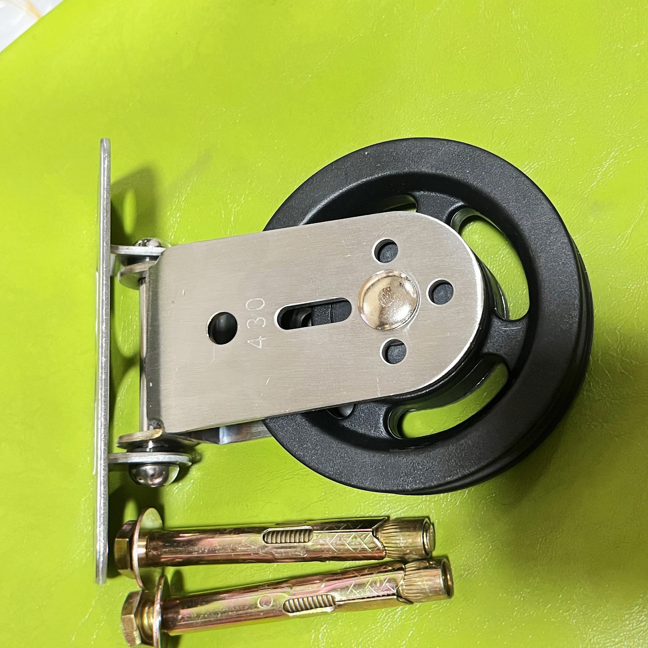 Image of Bull Wheel Steel Wire Rotating Pulley Fitness Equipment Pulley/aluminum Alloy Geneva Wheel/nylon Pulley Fitness Equipment Accessories
