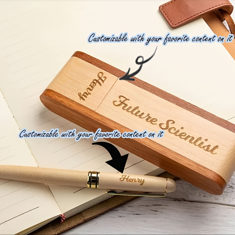 customized maple wooden signature pen with engraved name inspirational messages suitable for back to   company advertising   personalized motivation exam marking stationery birthday gift customized gel pen 0