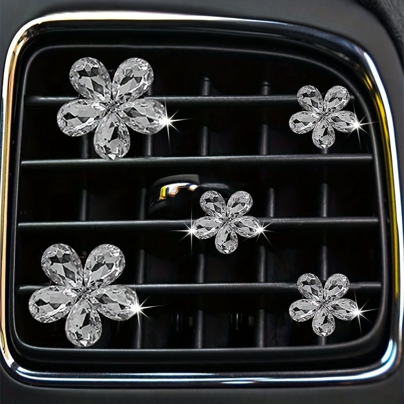 Image of 5pcs Car Perfume Clip Flower Car Air Outlet Aromatherapy Clip Set, Aromatherapy Clip Car Additions, Car Center Console Air Outlet Decoration Clip, Aromatherapy Diffuser Car Additions, Without Battery