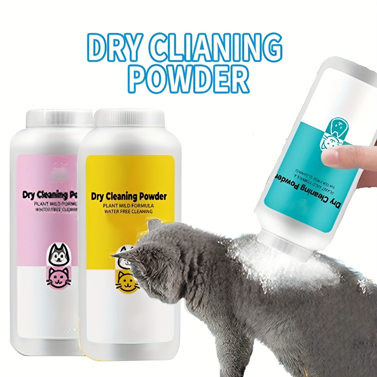 

Pet Dry Cleaning Powder, 260g - Water-free Formula For Cats And Dogs, Gentle Plant-based Flea And Lice Repellent, Ideal For Dogs, Cats