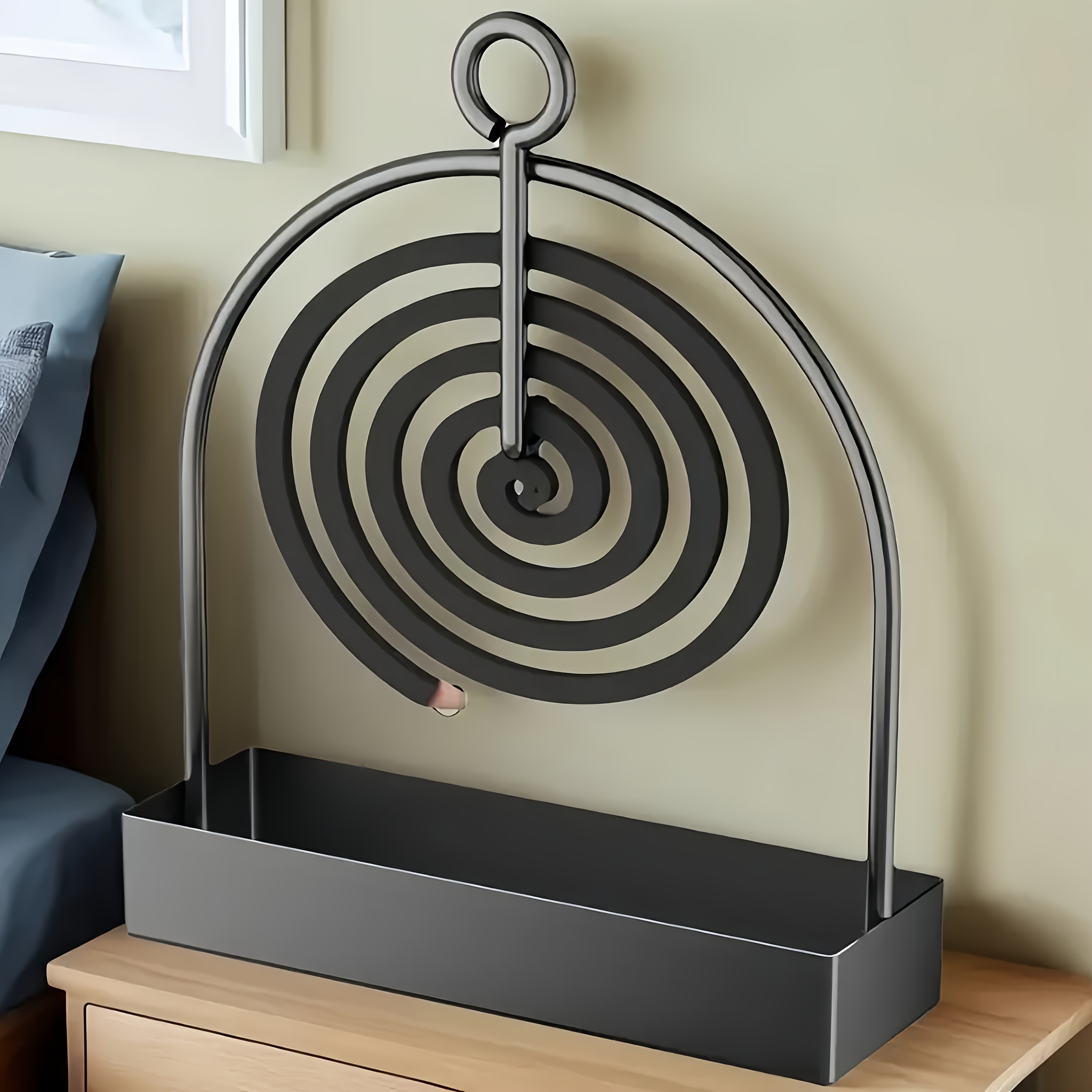 1pc Mosquito Coil Stand, Metal Material, Suitable for Hanging Mosquito Coils or Sandalwood Incense, Applicable to Decorating Living Rooms/Bedrooms and for Outdoor Camping
