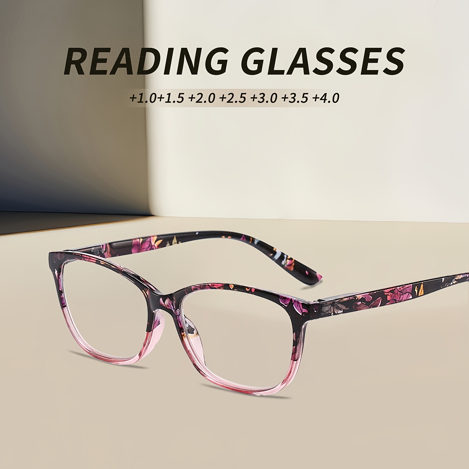 4-Piece Set Women's Lightweight Oval Presbyopia Reading Glasses with Metal Spring Hinge, Multiple Colors, Anti-Glare Lenses, Various Strengt