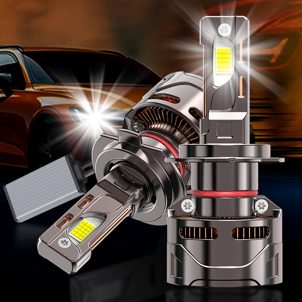 TEMU Youteliang 2pcs Cob Led Car Light 9005/hb3 9006/hb4 H1 H4 H7 H11 H13-c014, 57900lm , 400w High Power, High Low Beam, Built-in Cooling Fan, , ,