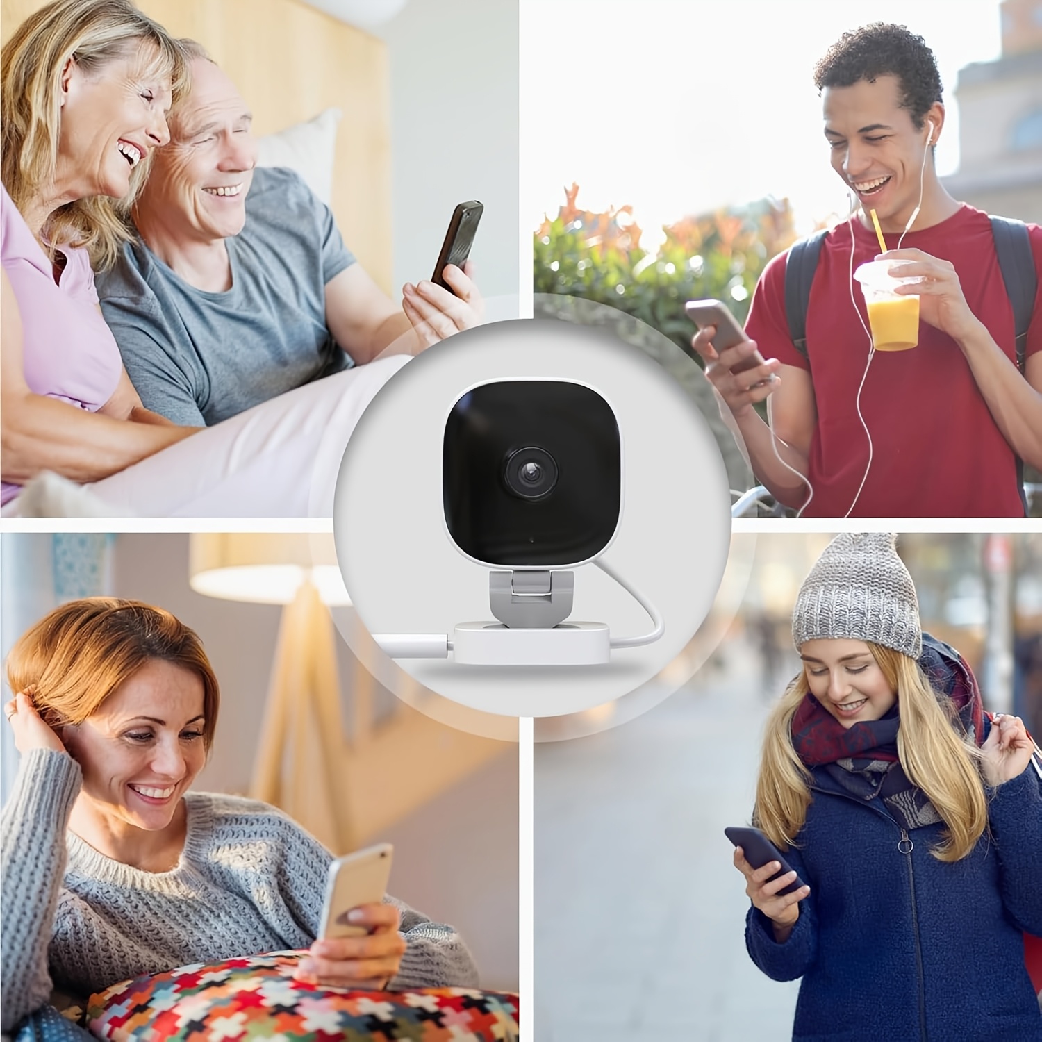 WiFi Security Camera Indoor with Night Vision, Two-Way Talk, Motion Alerts & Cloud/SD Storage Suitable for Monitor, Elderly Care, Pet Cam, Wireless Camera System with App Alerts for Home Surveillance