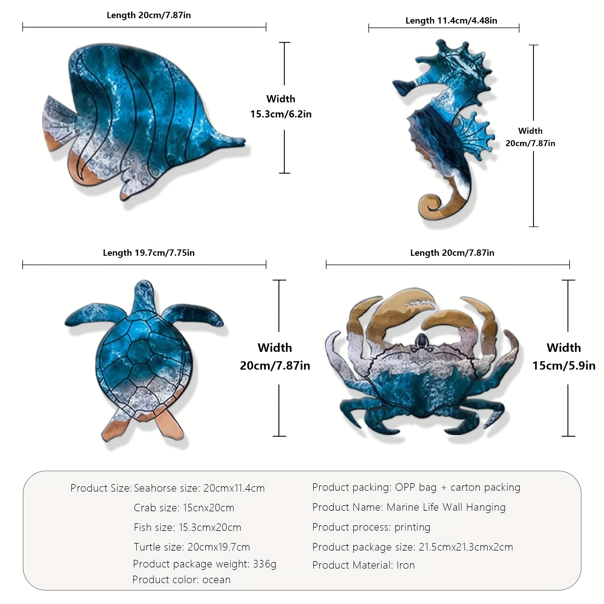 Ocean Life (海の生きもの) 彫刻アクセサリー 1-⑦