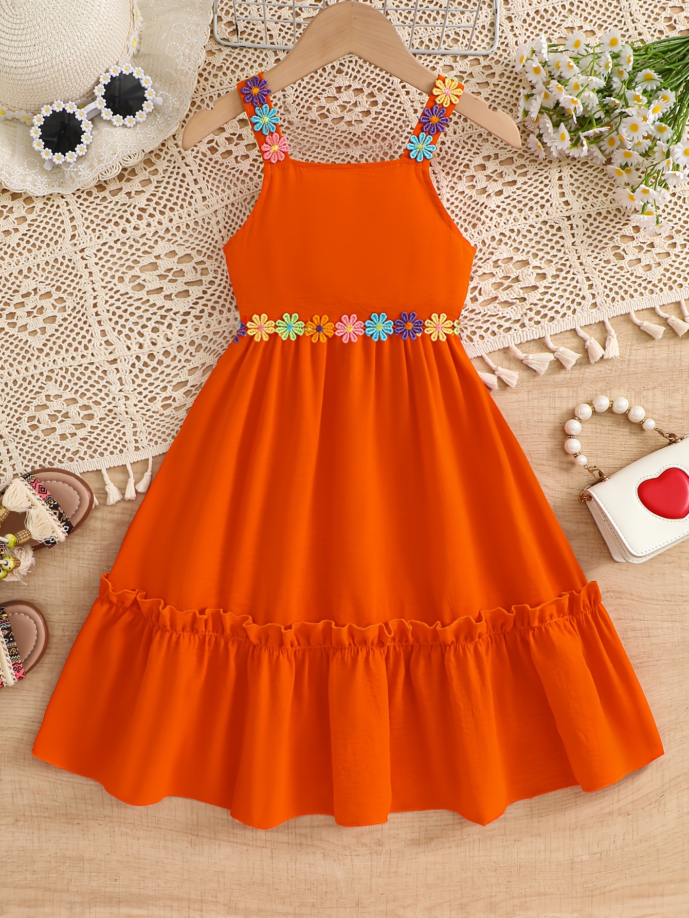 orange dress for girls sold on Temu Canada
