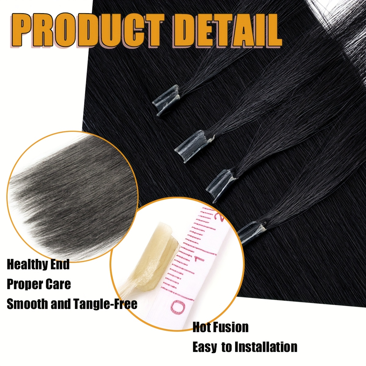 50stramds pack 30g natural human hair extensions hot fusion u tip16 22 inch straight smooth texture for women natural look adds length multi ethnic friendly easy to   hair accesories hair enhancement for daily life   details 6