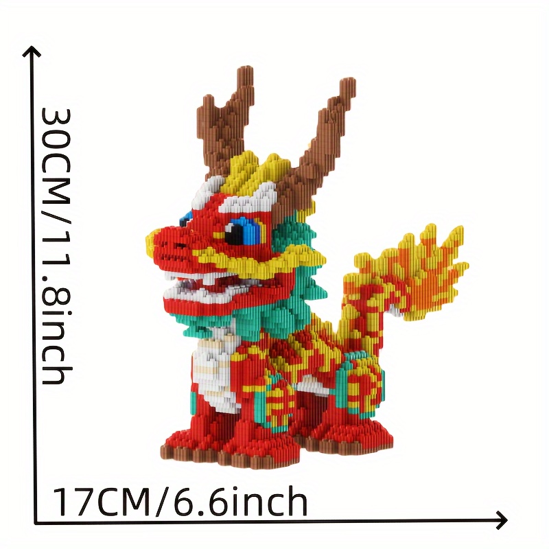 4400 Piece Chinese Dragon Building Blocks Set 11 8 High Difficulty ...