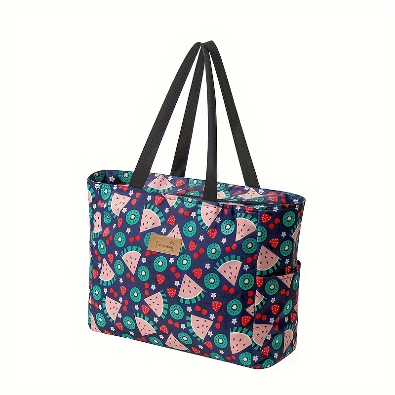 

Chic Large Insulated Parent Bag - Waterproof, Fresh-keeping Lunch Tote For Work, Travel & Picnics - Durable Oxford Fabric, Square Shape