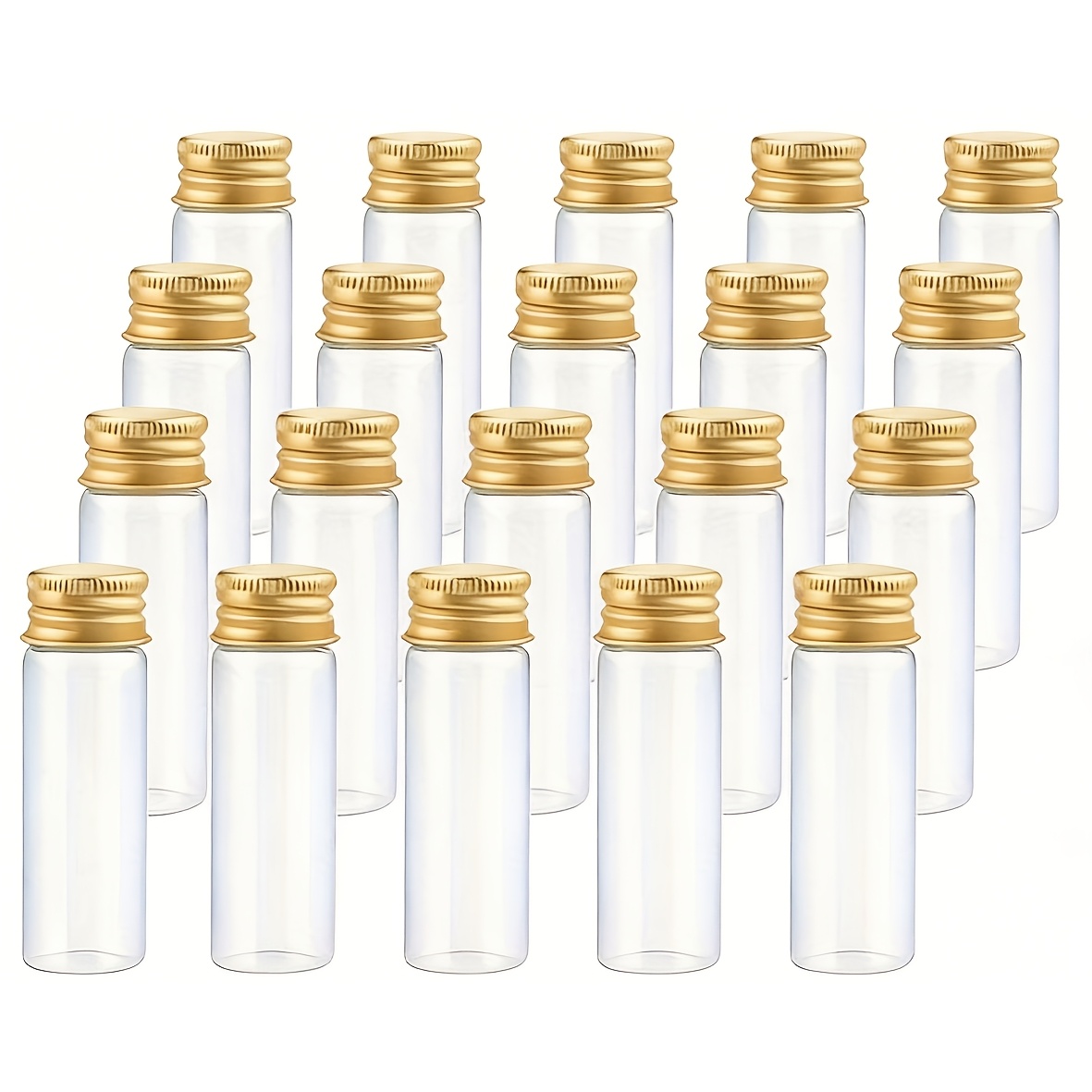20pcs 15ml Plastic Bottle, Transparent Sample Small Bottle Jar, Small Decorative Craft Bottle With Screw Cap, For Essential Oil Jewelry