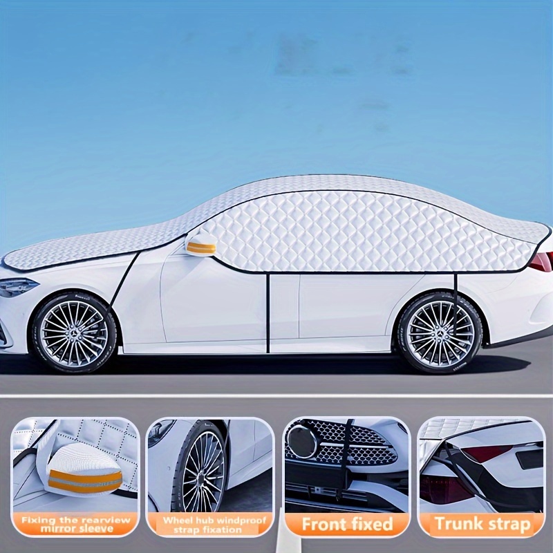 1pc heavy duty oxford cloth all weather cover compatible for suvs pickup fit   rain dust windproof car cover with off outdoor vehicle storage shield Product details 2