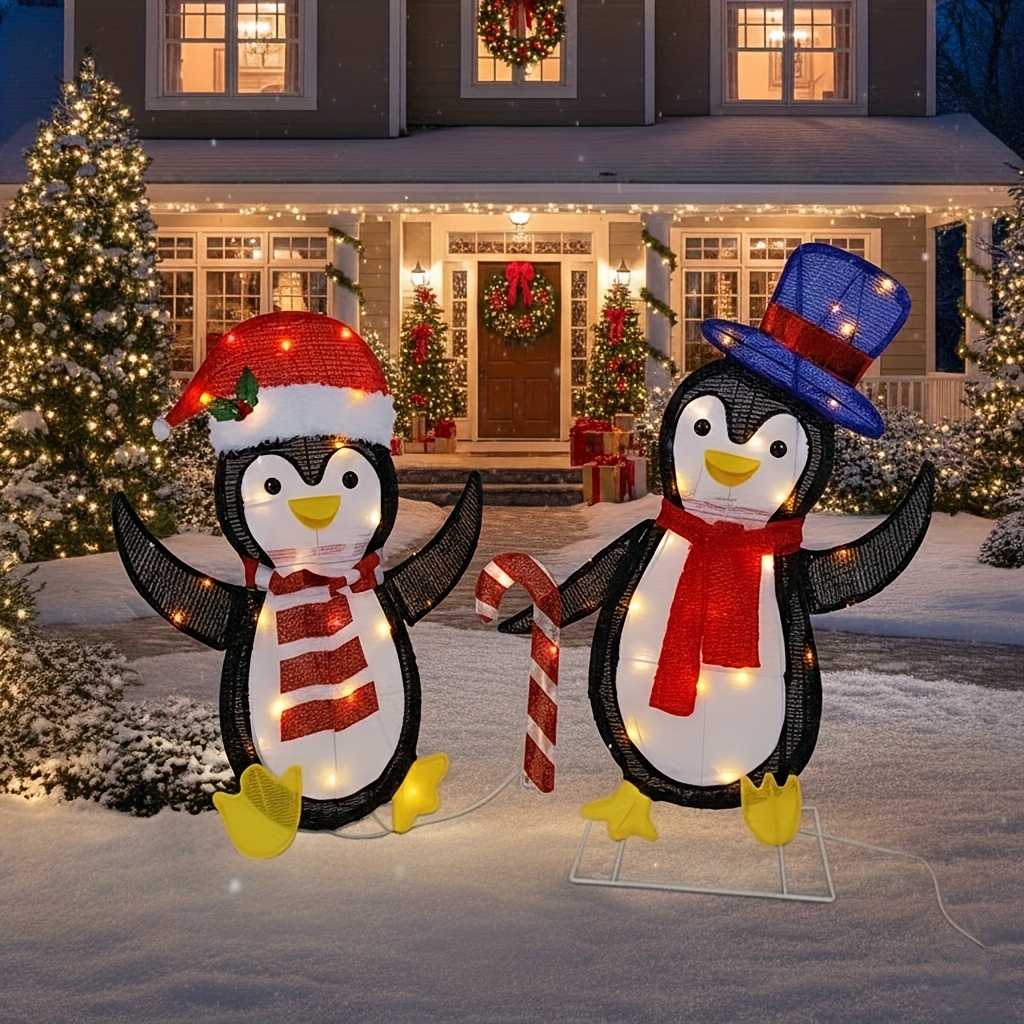 2pcs christmas penguin decorative lights warm light 8 - Temu Canada