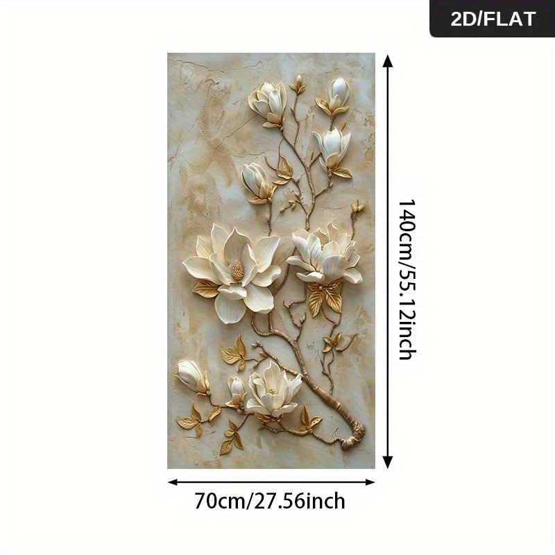 TEMU 2d Flat 1pc 27.56*55.12in/70cm*140cm Frameless Modern Abstract Flower Trees Print Art Wall Art Canvas Painting Art For Living Room Modern Canvas
