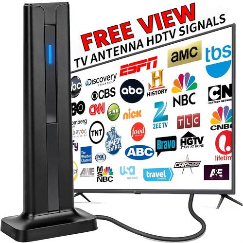 2026 ai digital hd tv antenna indoor outdoor use 360 omni directional coverage supports 4k 1080p compatible with smart tvs and old tvs