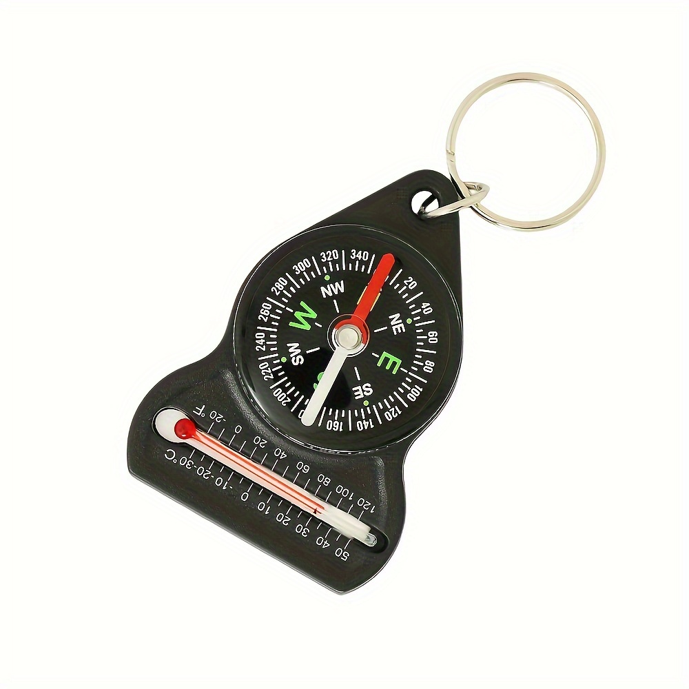 Outdoor Keychain Mini Compass Mountaineering Key Buckle Key Ring