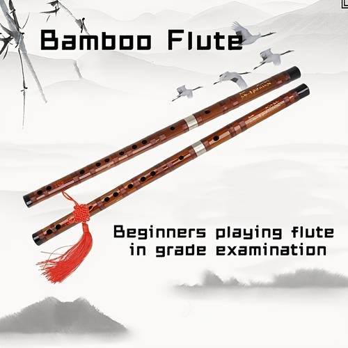 zd 02 premium bamboo flute set in polished dark brown beginner friendly f g tuning with durable plastic case intonation anti design