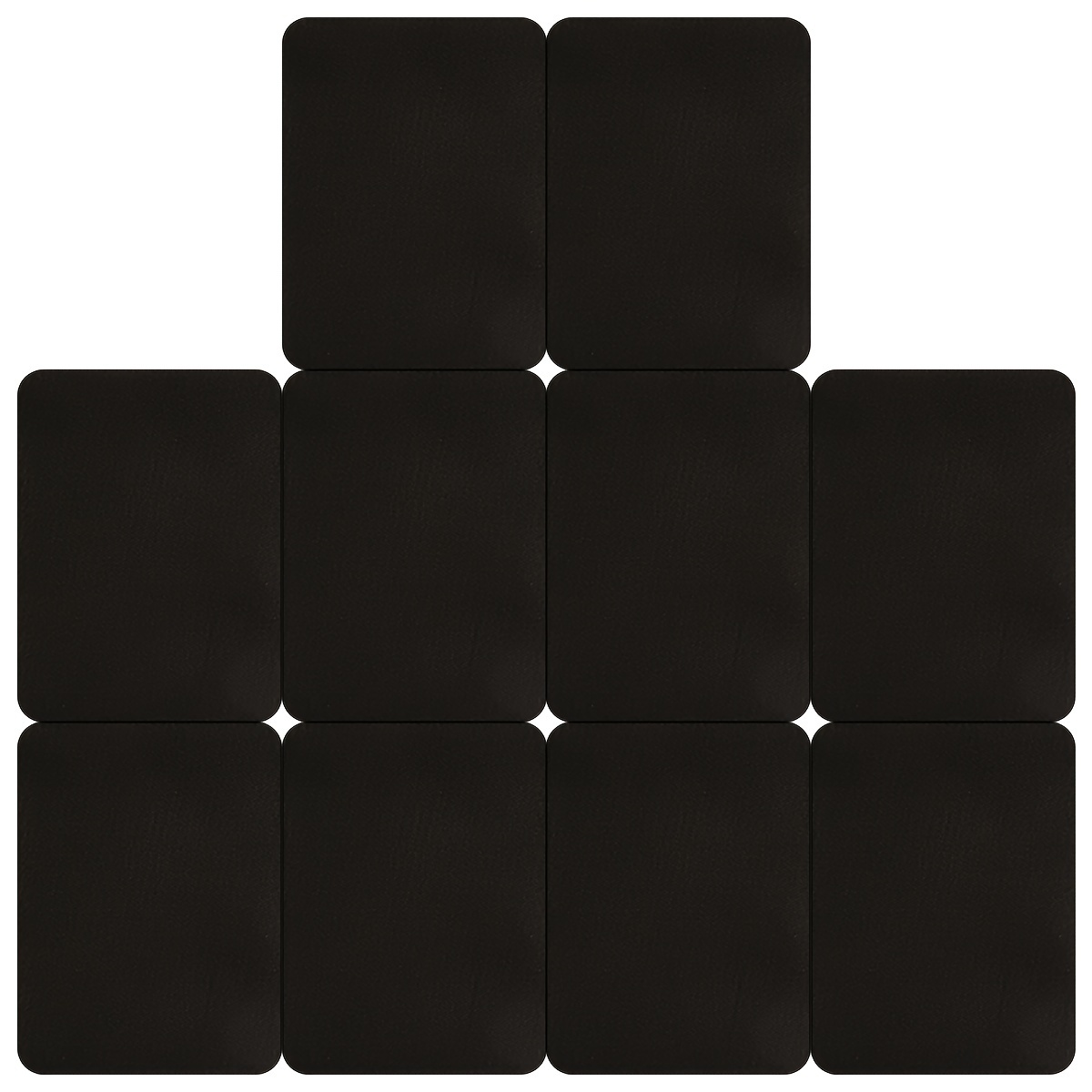 Image of Set Of 10 Black Iron-on Patches For Easy Repairs On Jackets, Jeans, And Other Garments
