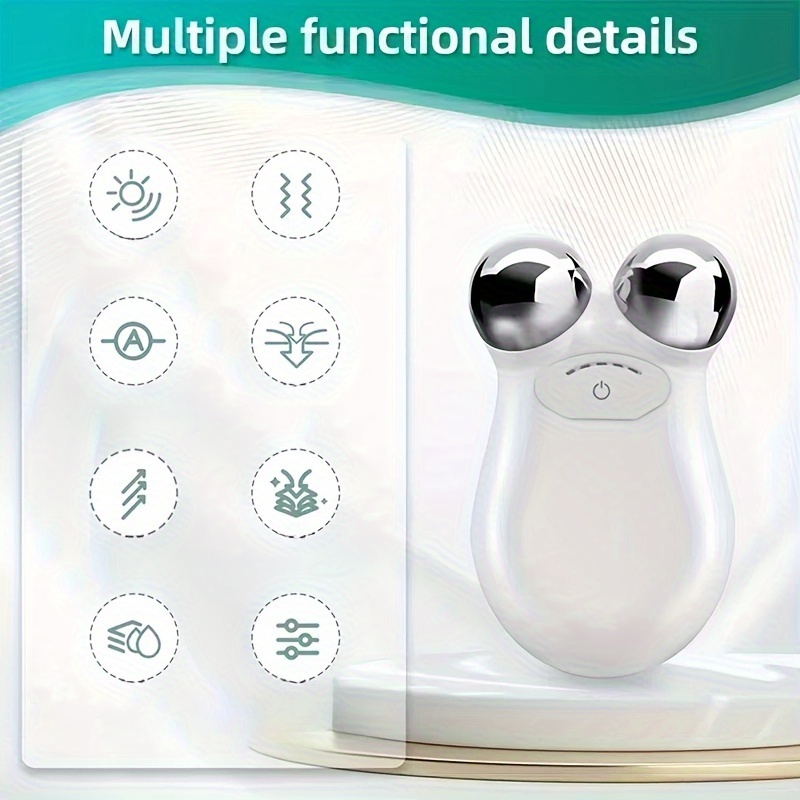 TEMU 3 Level Adjustment Facial Massager Device, Usb Rechargeable, For Tightening And Smoothing Skin, Portable Electric Facial Massage Tool