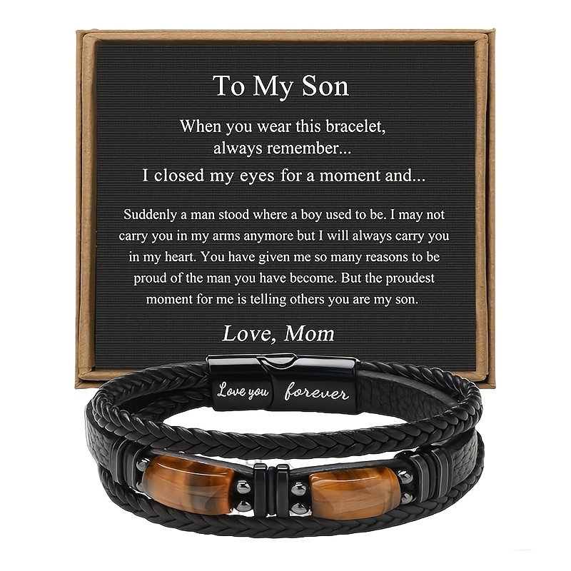 

Father's Day Christmas Anniversary Birthday Gift For Son Husband, , Boyfriend, Brother, Dad, Love You Bracelet