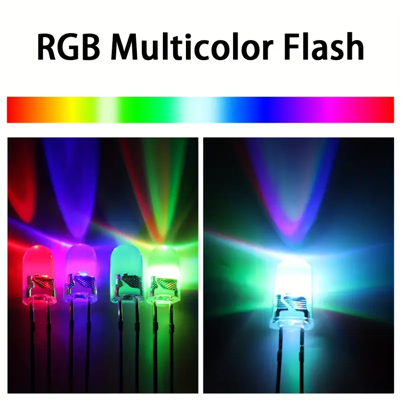 1000pcs 5mm (4.8mm) Straw Hat LED RGB light Colour / Fast automatic flash / 5MM RGB Colour LED emitting diode - 502 1000pcs 5mm (4.8mm) Straw Hat LED RGB light Colour / Fast automatic flash / 5MM RGB Colour LED emitting diode - 502
