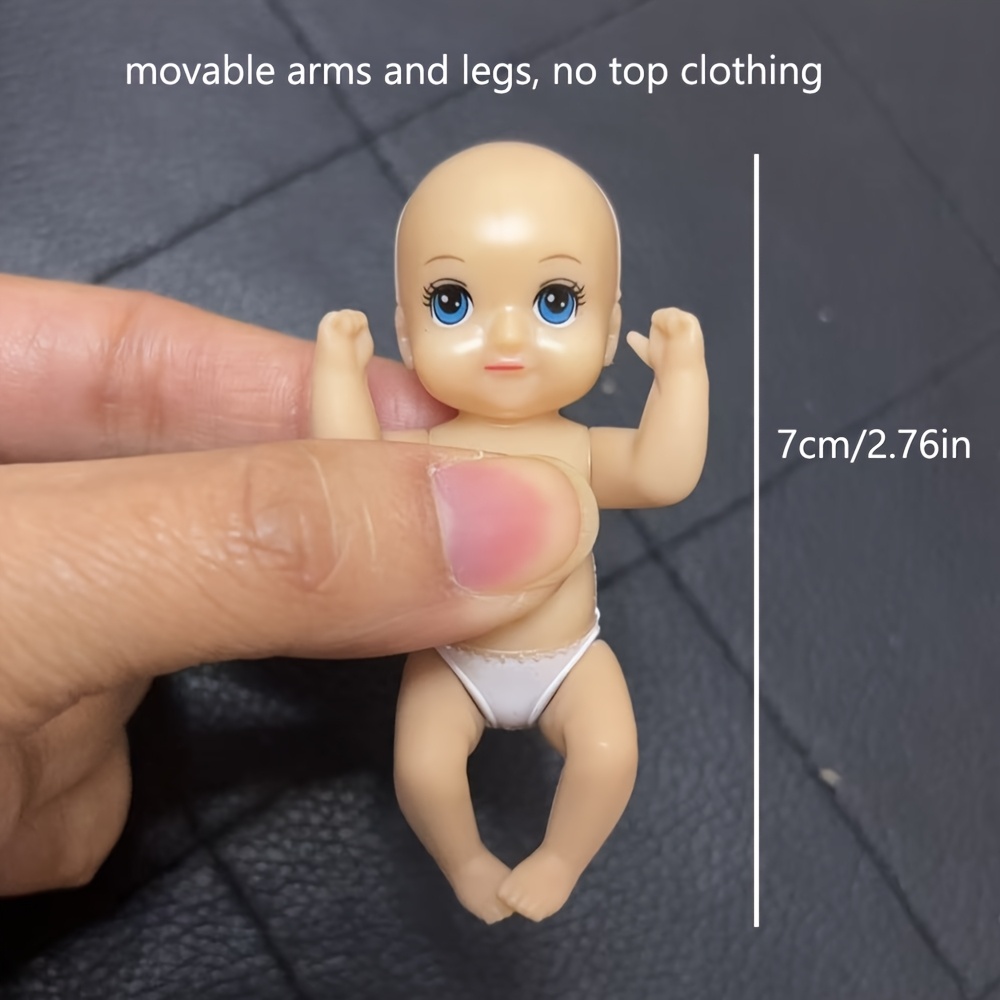 Image of 5pcs/10pcs Mini Dolls With Movable And Thighs, Cute Miniature Dollhouse Decorations, No Outfits, Educational Gift For Experiencing For Small Dolls