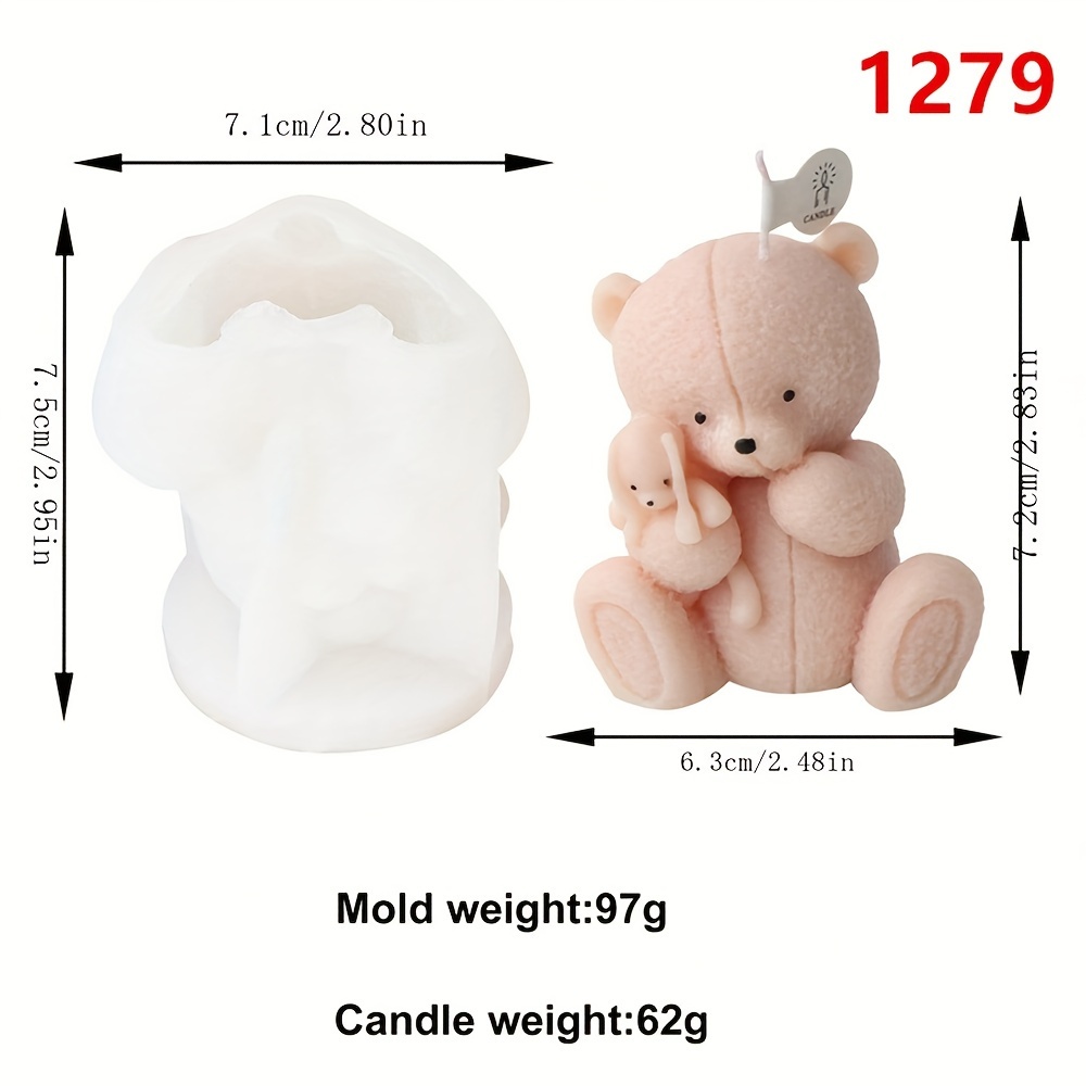 Adorable 3d Bear Silicone Mold For Scented Candles And Soap Crafting - Home Decor & Diy Projects