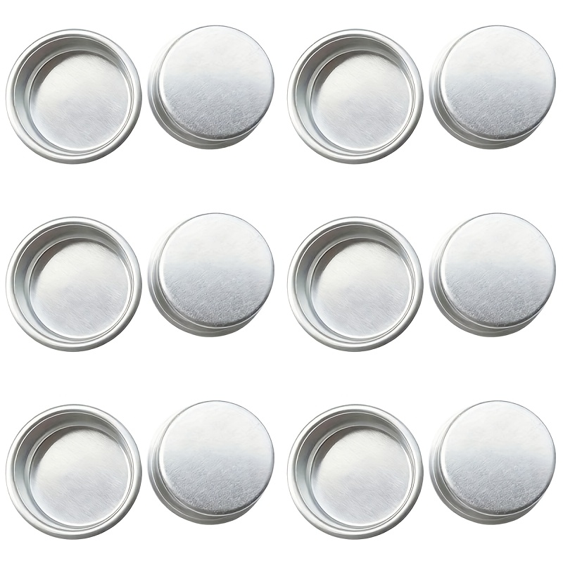 E-shop 12 Stück 4 cm Aluminium-Kerzenhalter, multifunktionale Aluminium-Kerzenhalter, Aluminium-Becherfuß-Kerzenhalter, hochwertige verdickte