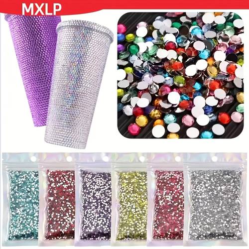 33 colors 2mm 4999pcs 3mm 4999pcs 4mm2499pcs 5mm 1499pcs 6mm 499pcs bulk wholesale of non thermal flat resin drills in bulk used for diy manicure luggage shoes and accessories