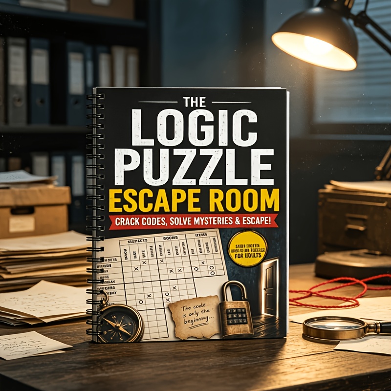 25 Puzzles Escape Room Logic Puzzle Book for Adults
