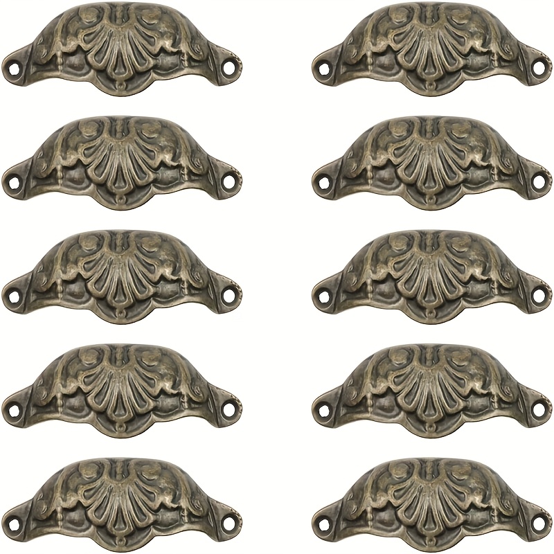 10  cabinet knobs pulls shell shape drawer handle with screws hardware for cupboard dresser kitchen cabinets durable shell shaped knobs for diy renovation