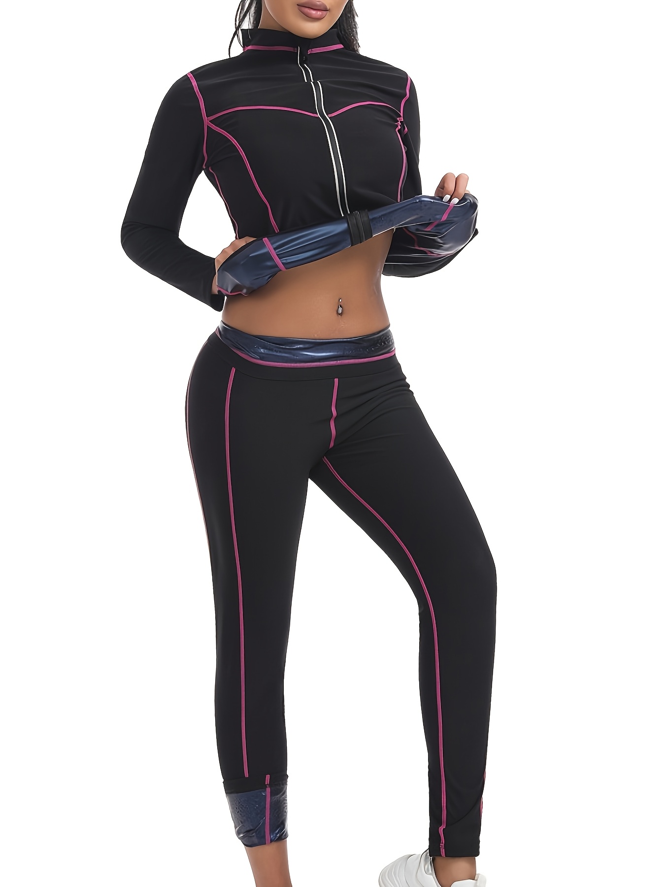 conjunto ropa deportiva mujer conjunto top pantalones cierre