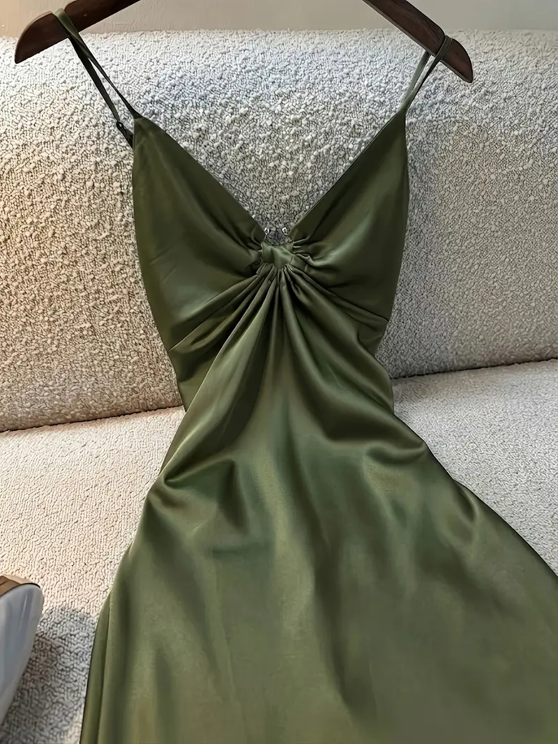 y2k satin dress Trendy K-Fashion Y2K Satin Dresses: Feminine & Shirring | LEWKIN LEWKIN