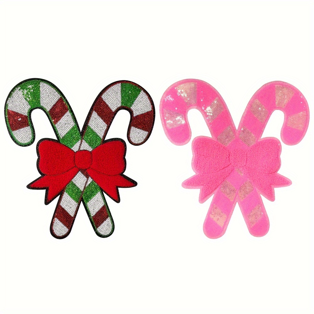 

Sparkling Sequin Christmas Bow Patches - Diy Embroidered Appliques For Clothing, Bags & Accessories - Gift Idea, Christmas Garland