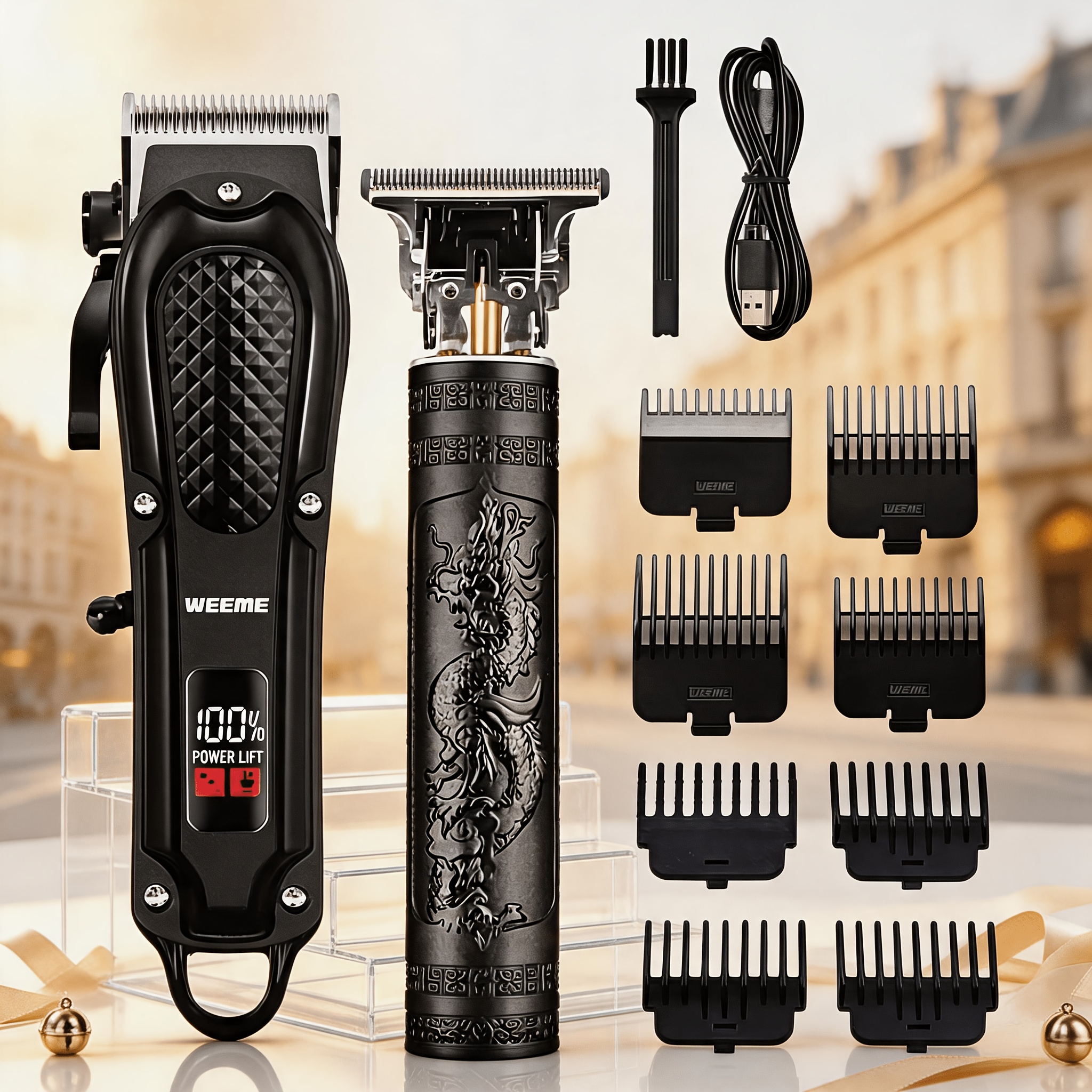 TEMU For Men Weeme 5/4/3/2-in-1 Hair Trimmer Kit, Professional Cordless Hair Clipper, Outline Trimmer, Portable Foil Shaver & Nose Hair Trimmer, Full