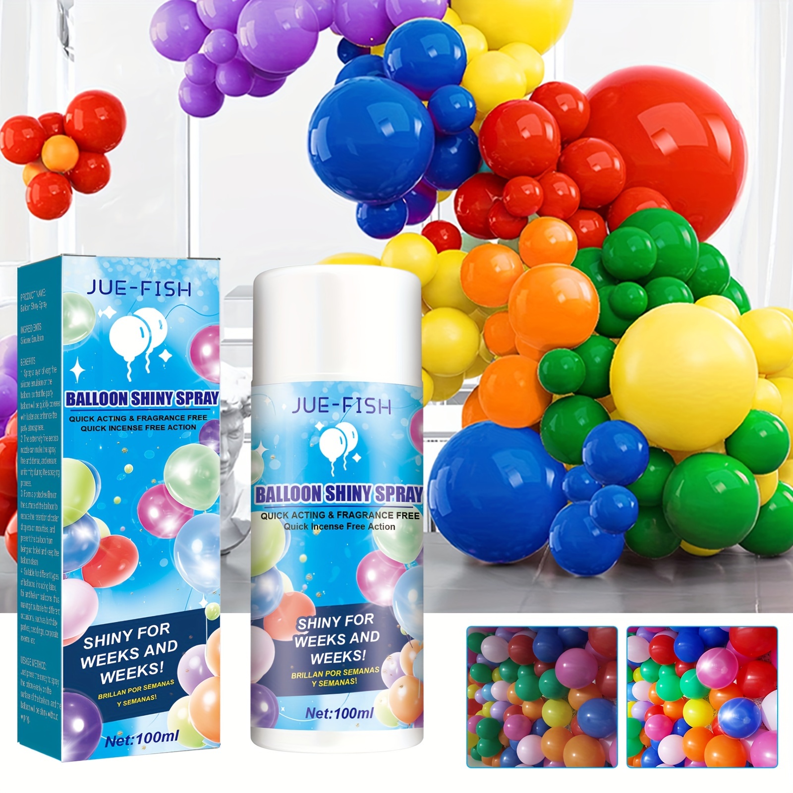 

High-gloss Balloon Shine Spray, 3.38oz - Fade-resistant & Non-toxic For Latex & Foil Balloons, Ideal For Parties & Events Balloon Accessories Pastel Balloons