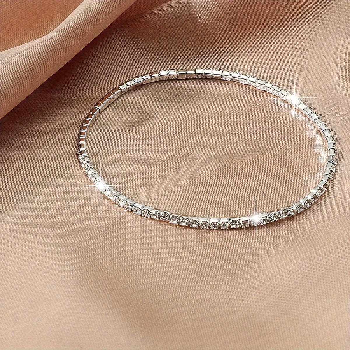 Ultra Thin Rhinestone Tennis Chain Women's Bracelet