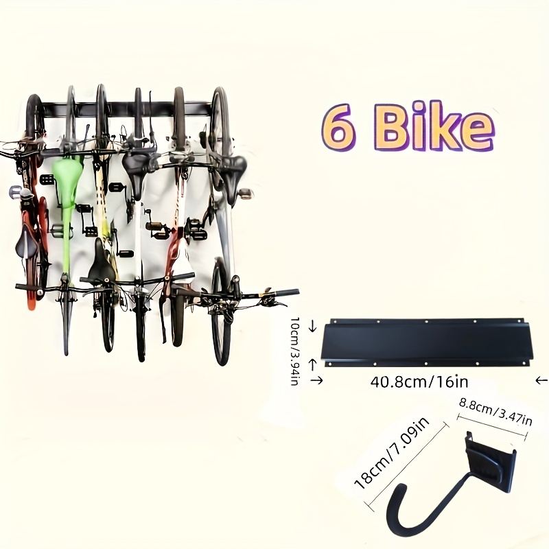 Ganci Da Garage 4 Pezzi | Doppio Gancio Parete | Acciaio Con Rivestimento Gomma - Foto 9