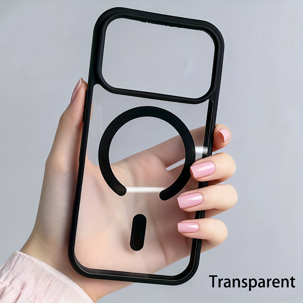 E-shop Handyhülle - Luxuriöse, transparente, kabellose Ladehülle, kompatibel mit iPhone 17 16 15 14 13 12 11 Pro 17Air 17Pro 17Promax Hüllen, weiche